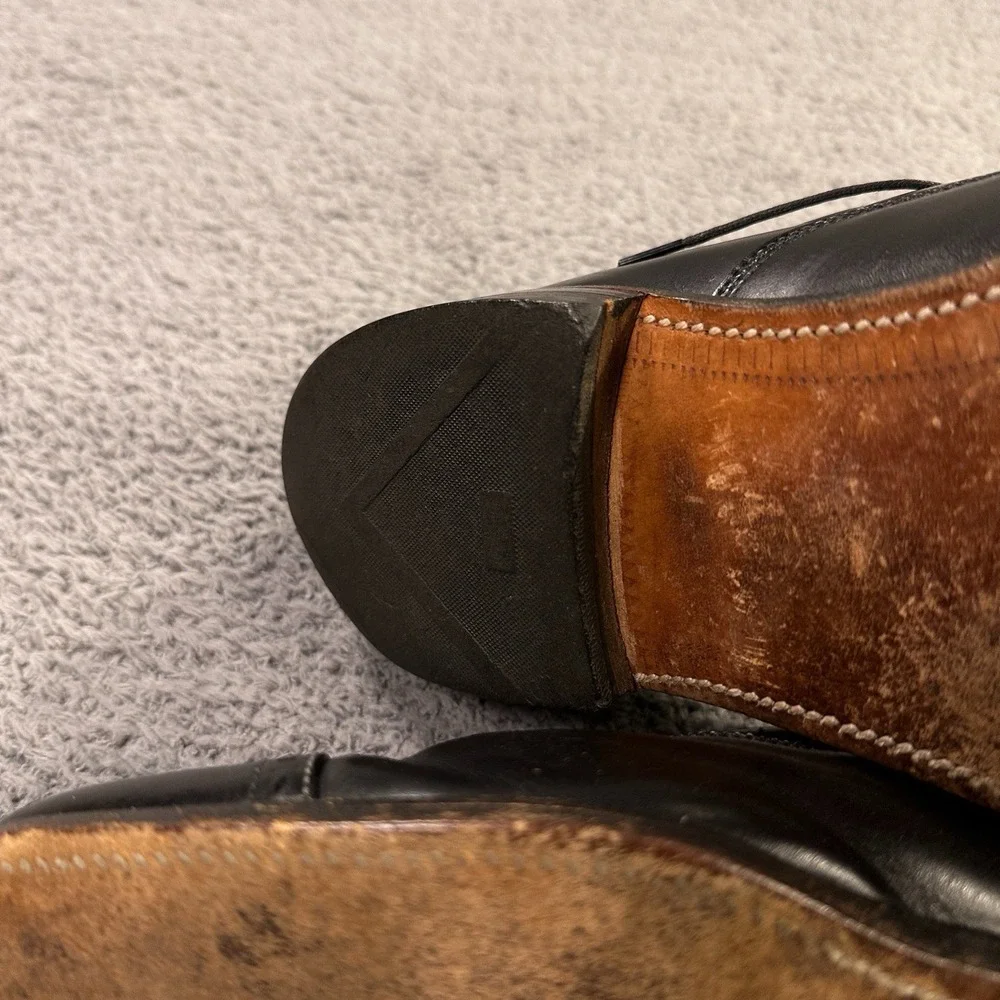 Allen Edmonds Fifth Avenue Shoes‎ Mens 13 B Black Leather Cap Toe Oxford Derby